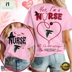 Atlanta Falcons NFL Night Shift Never Misses Game Day Halloween Nurse Unisex 3D Shirt, NFL Sporty Shirt Atlanta Falcons Nfl Night Shift Never Misses Game Day Halloween Nurse Unisex 3D Shirt