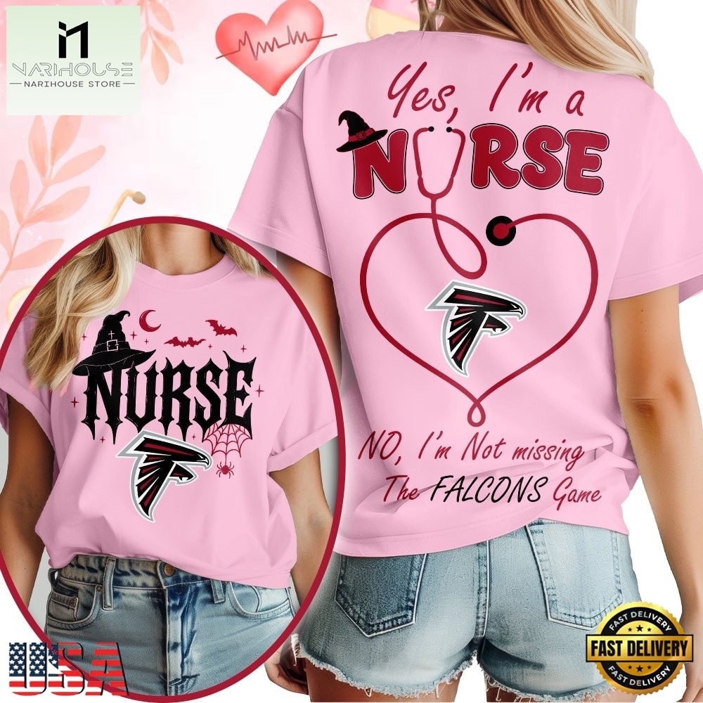 Atlanta Falcons NFL Night Shift Never Misses Game Day Halloween Nurse Unisex 3D Shirt, NFL Sporty Shirt Atlanta Falcons NFL Night Shift Never Misses Game Day Halloween Nurse Unisex 3D Shirt, NFL Sporty Shirt