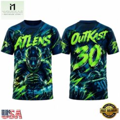 Atlanta Falcons x OUTKAST ATLiens 30TH ANNIVERSARY Graphic T Shirt, Hot 3D Shirt Trend Atlanta Falcons X Outkast Atliens 30th Anniversary Graphic T Shirt