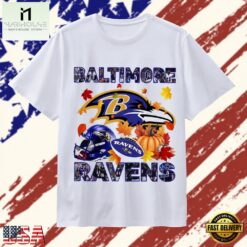 Baltimore Ravens Football Autumn Fall Leaves Graphic T Shirt, Stylish 2D Graphic Shirt Baltimore Ravens Football Autumn Fall Leaves Graphic T Shirt