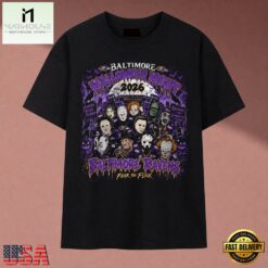 Baltimore Ravens Halloween Night 2026 Horror Characters Fear The Flock T Shirt, Music Fan 2D Shirt Baltimore Ravens Halloween Night 2026 Horror Characters Fear The Flock T Shirt