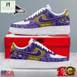 Baltimore Ravens NFL End Zone Energy Custom Air Force 1 Shoes Sneaker, NFL Team AF1 Shoes Baltimore Ravens Nfl End Zone Energy Custom Air Force 1 Shoes Sneaker