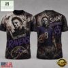 Baltimore Ravens NFL Michael Myers Sunday Nightmares Horror Halloween 3D T Shirt, NFL Sporty Shirt Baltimore Ravens Nfl Michael Myers Sunday Nightmares Horror Halloween 3D T Shirt