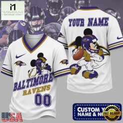 Baltimore Ravens NFL Mickey Quarterback Football Jersey, NFL Team Football Jersey Baltimore Ravens Nfl Mickey Quarterback Football Jersey