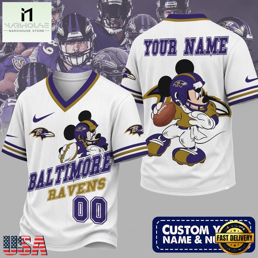 Baltimore Ravens NFL Mickey Quarterback Football Jersey, NFL Team Football Jersey Baltimore Ravens NFL Mickey Quarterback Football Jersey, NFL Team Football Jersey