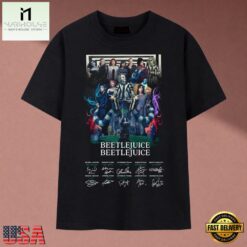 Beetlejuice Beetlejuice 2 Movie Cast Signatures Vintage Graphic T Shirt, Music Fan 2D Shirt Beetlejuice Beetlejuice 2 Movie Cast Signatures Vintage Graphic T Shirt