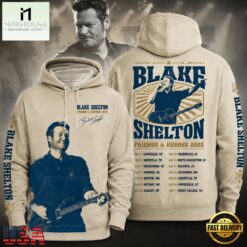 Blake Shelton Friends And Heroes 2025 Tour Hoodie, Popular 3D Music Tee Blake Shelton Friends And Heroes 2025 Tour Hoodie