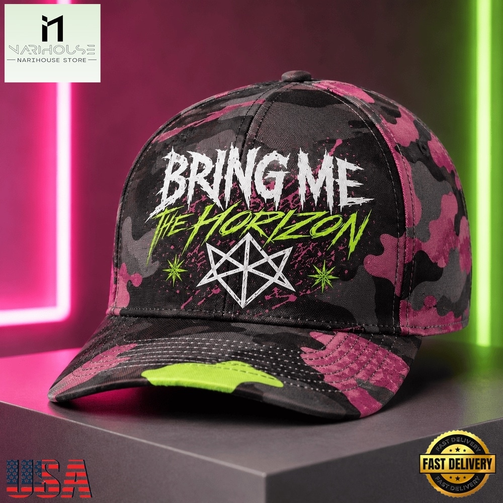 Bring Me The Horizon Neon Chaos Camo Classic Cap Bring Me The Horizon Neon Chaos Camo Classic Cap