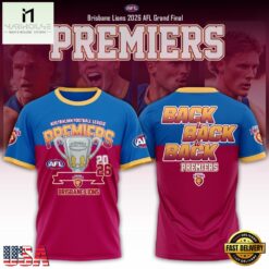 Brisbane Lions 2026 AFL Premiers Three Peat New Design 3D Shirt, Hot 3D Shirt Trend Brisbane Lions 2026 Afl Premiers Three Peat New Design 3D Shirt