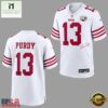 Brock Purdy San Francisco 49ers 80th Anniversary Signatures Print Football Jersey, Trending Football Shirt Brock Purdy San Francisco 49ers 80th Anniversary Signatures Print Football Jersey