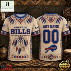 Buffalo Bills 2026 NFL Native American Heritage 3D Shirt, NFL Sporty Shirt Buffalo Bills 2026 Nfl Native American Heritage 3D Shirt
