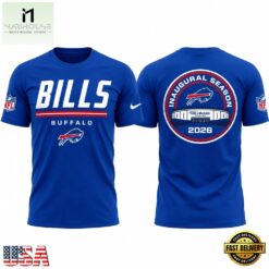 Buffalo Bills Inaugural Season 2026 Highmark Stadium Bills Mafia Blue T Shirt, Hot 3D Shirt Trend Buffalo Bills Inaugural Season 2026 Highmark Stadium Bills Mafia Blue T Shirt