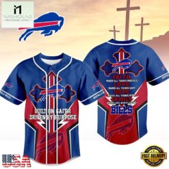 Buffalo Bills NFL Blessed Beyond The Score Baseball Jersey, NFL Game Day Jersey Buffalo Bills Nfl Blessed Beyond The Score Baseball Jersey
