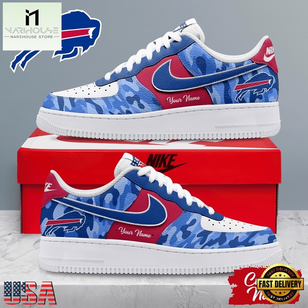 Buffalo Bills NFL End Zone Energy Custom Air Force 1 Shoes Sneaker, NFL Team AF1 Shoes Buffalo Bills NFL End Zone Energy Custom Air Force 1 Shoes Sneaker, NFL Team AF1 Shoes