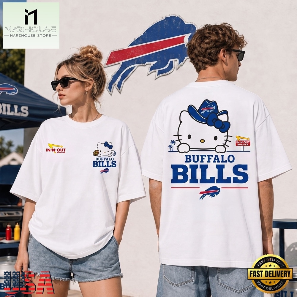 Buffalo Bills NFL Kitty Burger Game Day Unisex 3D Shirt, NFL Sporty Shirt Buffalo Bills NFL Kitty Burger Game Day Unisex 3D Shirt, NFL Sporty Shirt