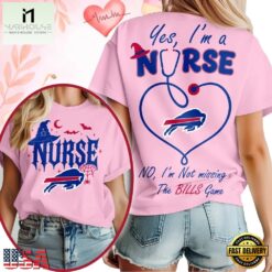 Buffalo Bills NFL Night Shift Never Misses Game Day Halloween Nurse Unisex 3D Shirt, NFL Sporty Shirt Buffalo Bills Nfl Night Shift Never Misses Game Day Halloween Nurse Unisex 3D Shirt