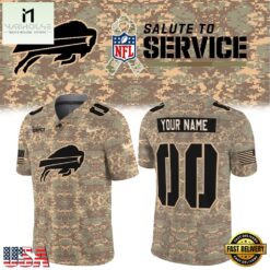 Buffalo Bills NFL Salute To Service 2026 Custom Name & Number New Football Jersey, Trending Football Shirt Buffalo Bills Nfl Salute TO Service 2026 Custom Name Number New Football Jersey