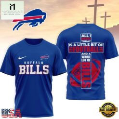Buffalo Bills NFL Whole Lot of Football Christian Cross 3D Shirt, NFL Sporty Shirt Buffalo Bills Nfl Whole Lot OF Football Christian Cross 3D Shirt