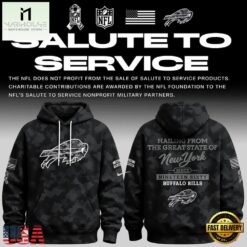 Buffalo Bills Salute to Service Camo 2026 Black Hoodie, Hot 3D Shirt Trend Buffalo Bills Salute TO Service Camo 2026 Black Hoodie