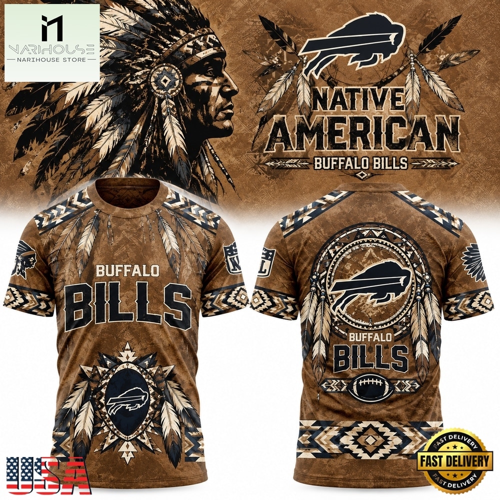 Buffalo Bills x Native American Heritage T Shirt, Hot 3D Shirt Trend Buffalo Bills x Native American Heritage T Shirt, Hot 3D Shirt Trend