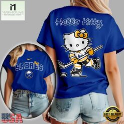 Buffalo Sabres NHL x Hello Kitty Unisex 3D Shirt, NHL 3D Game Day Tee Buffalo Sabres Nhl X Hello Kitty Unisex 3D Shirt