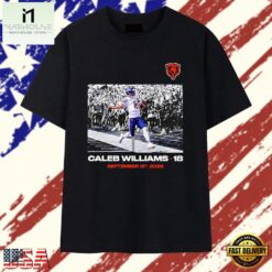 Caleb Williams 18 Chicago Bears September 13th 2026 T Shirt, Stylish 2D Graphic Shirt Caleb Williams 18 Chicago Bears September 13th 2026 T Shirt