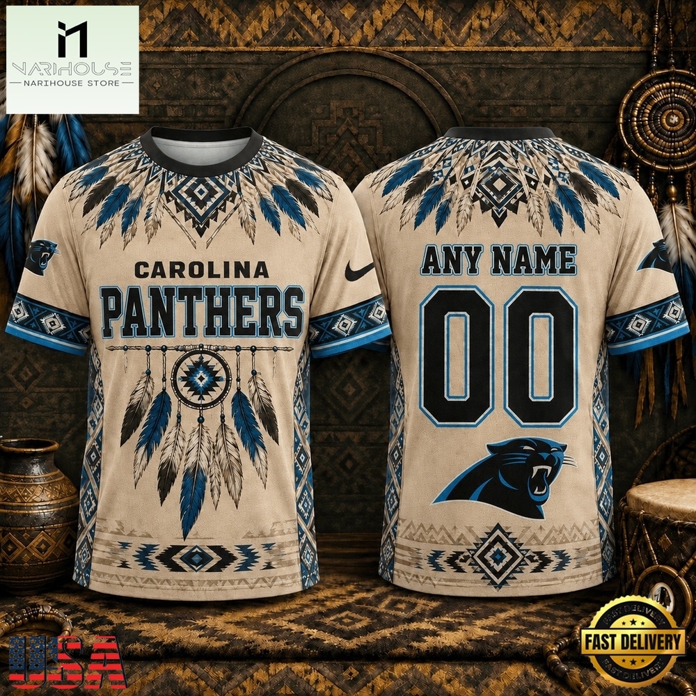 Carolina Panthers 2026 NFL Native American Heritage 3D Shirt, NFL Sporty Shirt Carolina Panthers 2026 NFL Native American Heritage 3D Shirt, NFL Sporty Shirt