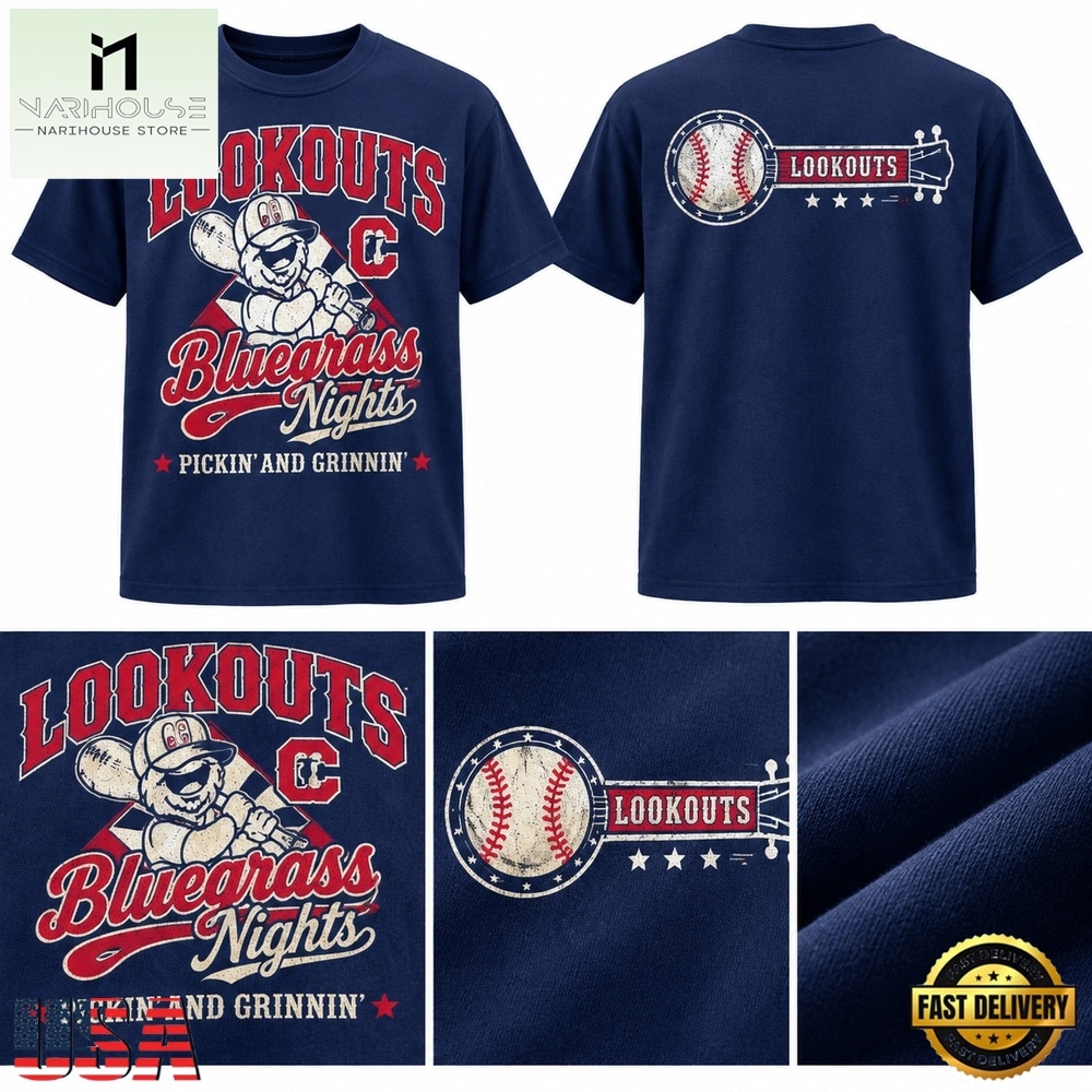 Chattanooga Lookouts x Bluegrass Night Pickin’ & Grinnin 2026 T Shirt, Hot 3D Shirt Trend Chattanooga Lookouts x Bluegrass Night Pickin’ & Grinnin 2026 T Shirt, Hot 3D Shirt Trend