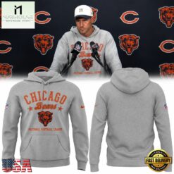Chicago Bears Coach Ben Johnson NFL 2026 Grey Hoodie, Hot 3D Shirt Trend Chicago Bears Coach Ben Johnson Nfl 2026 Grey Hoodie