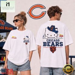 Chicago Bears NFL Kitty Burger Game Day Unisex 3D Shirt, NFL Sporty Shirt Chicago Bears Nfl Kitty Burger Game Day Unisex 3D Shirt