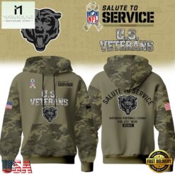 Chicago Bears NFL US Veterans Salute To Service 2026 Hoodie Shirt, NFL Sporty Shirt Chicago Bears Nfl US Veterans Salute TO Service 2026 Hoodie Shirt