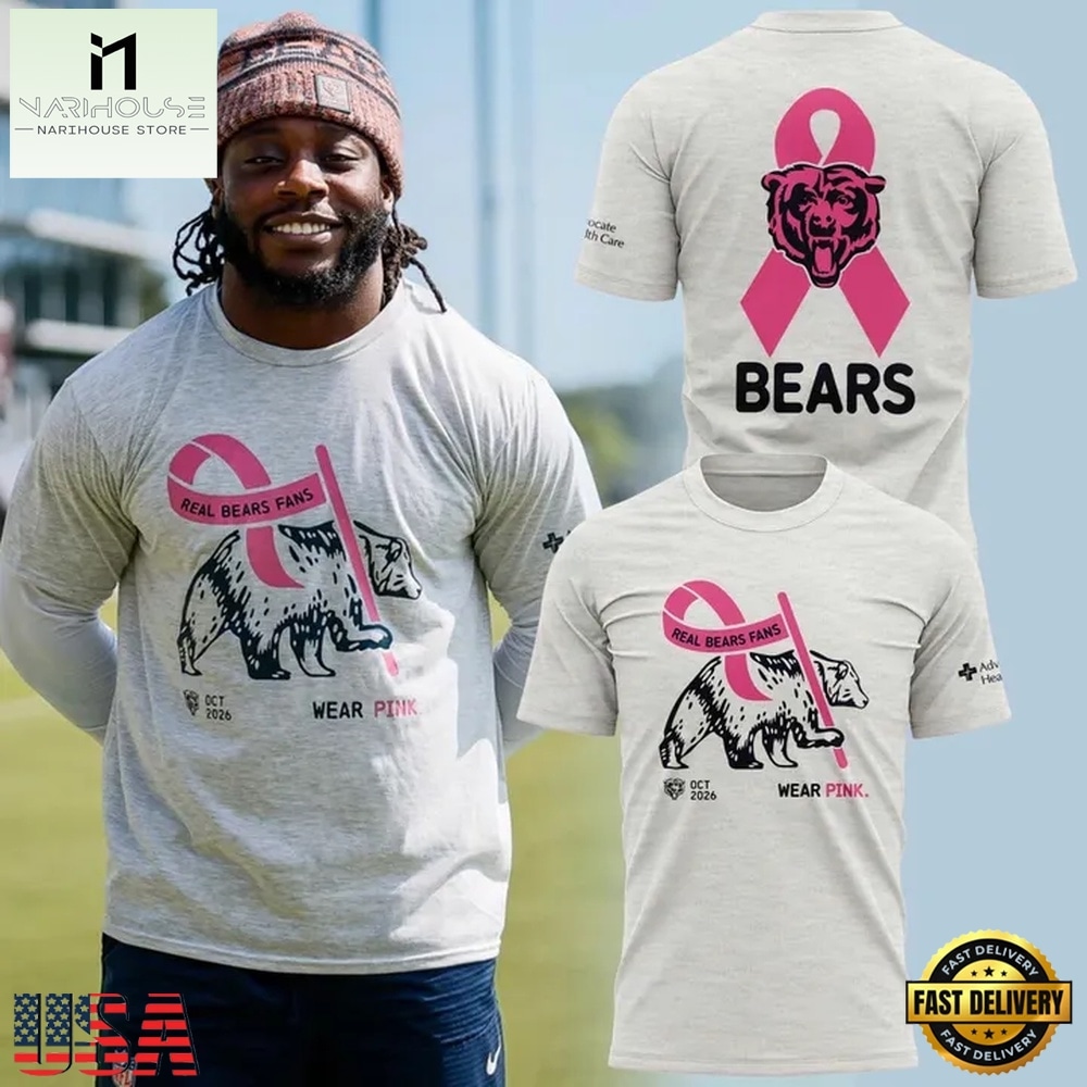 Chicago Bears Real Bears Fans Wear Pink 2026 New Design 3D Shirt, Hot 3D Shirt Trend Chicago Bears Real Bears Fans Wear Pink 2026 New Design 3D Shirt, Hot 3D Shirt Trend