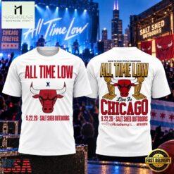 Chicago Bulls x All Time Low Live in Chicago 2026 T Shirt, Hot 3D Shirt Trend Chicago Bulls X All Time Low Live IN Chicago 2026 T Shirt