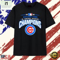 Chicago Cubs 2026 NL Central Division Champions T Shirt, Stylish 2D Graphic Shirt Chicago Cubs 2026 NL Central Division Champions T Shirt