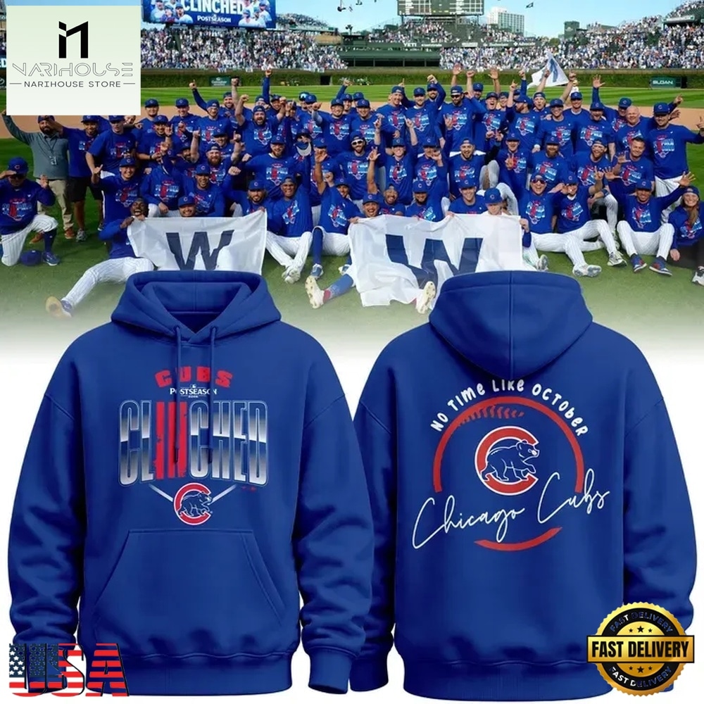 Chicago Cubs No Time Like October 2026 MLB Postseason Hoodie, Hot 3D Shirt Trend Chicago Cubs No Time Like October 2026 MLB Postseason Hoodie, Hot 3D Shirt Trend