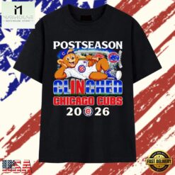 Chicago Cubs Postseason Clinched 2026 Wrigley Field T Shirt, Stylish 2D Graphic Shirt Chicago Cubs Postseason Clinched 2026 Wrigley Field T Shirt