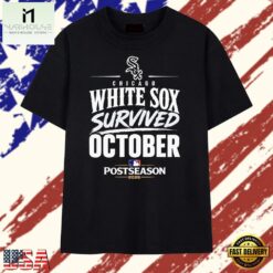 Chicago White Sox 2026 MLB Playoffs Survived October T Shirt, Stylish 2D Graphic Shirt Chicago White Sox 2026 Mlb Playoffs Survived October T Shirt