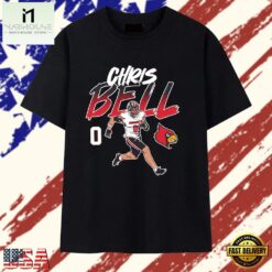 Chris Bell Louisville Cardinals 0 College Football T Shirt, Stylish 2D Graphic Shirt Chris Bell Louisville Cardinals 0 College Football T Shirt