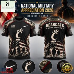 Cincinnati Bearcats x Military Appreciation T Shirt, Hot 3D Shirt Trend Cincinnati Bearcats X Military Appreciation T Shirt