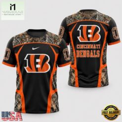 Cincinnati Bengals 2026 NFL Hunting Camo 3D Shirt, NFL Sporty Shirt Cincinnati Bengals 2026 Nfl Hunting Camo 3D Shirt