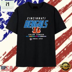 Cincinnati Bengals Crucial Catch Intercept Colon Cancer blue logo T Shirt, Stylish 2D Graphic Shirt Cincinnati Bengals Crucial Catch Intercept Colon Cancer Blue Logo T Shirt