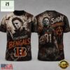 Cincinnati Bengals NFL Michael Myers Sunday Nightmares Horror Halloween 3D T Shirt, NFL Sporty Shirt Cincinnati Bengals Nfl Michael Myers Sunday Nightmares Horror Halloween 3D T Shirt