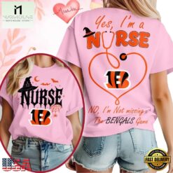 Cincinnati Bengals NFL Night Shift Never Misses Game Day Halloween Nurse Unisex 3D Shirt, NFL Sporty Shirt Cincinnati Bengals Nfl Night Shift Never Misses Game Day Halloween Nurse Unisex 3D Shirt