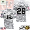 Cincinnati Bengals NFL Salute to Service Custom Name & Number Camo 3D Shirt, NFL Sporty Shirt Cincinnati Bengals Nfl Salute TO Service Custom Name Number Camo 3D Shirt