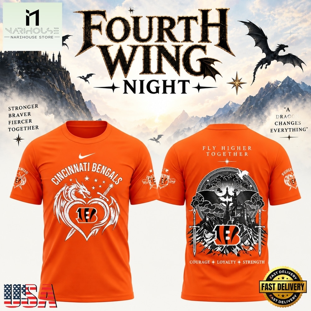 Cincinnati Bengals x Fourth Wing Night 2026 Limited Edition T Shirt, Popular 3D Music Tee Cincinnati Bengals x Fourth Wing Night 2026 Limited Edition T Shirt, Popular 3D Music Tee