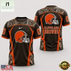 Cleveland Browns 2026 NFL Hunting Camo 3D Shirt, NFL Sporty Shirt Cleveland Browns 2026 Nfl Hunting Camo 3D Shirt