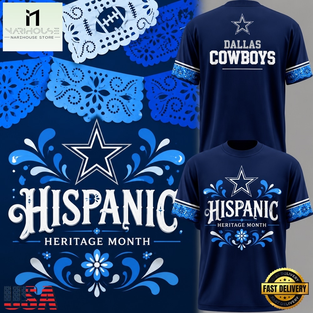 Dallas Cowboys Hispanic Heritage Month 2026 T Shirt, Hot 3D Shirt Trend Dallas Cowboys Hispanic Heritage Month 2026 T Shirt, Hot 3D Shirt Trend