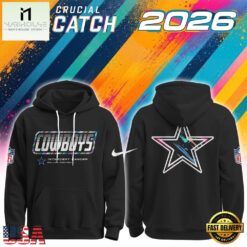 Dallas Cowboys NFL 2026 Crucial Catch Limited Edition Black Hoodie, Hot 3D Shirt Trend Dallas Cowboys Nfl 2026 Crucial Catch Limited Edition Black Hoodie