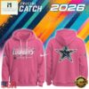 Dallas Cowboys NFL 2026 Crucial Catch Limited Edition Pink Hoodie Shirt, Hot 3D Shirt Trend Dallas Cowboys Nfl 2026 Crucial Catch Limited Edition Pink Hoodie Shirt
