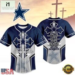 Dallas Cowboys NFL Blessed Beyond The Score Baseball Jersey, NFL Game Day Jersey Dallas Cowboys Nfl Blessed Beyond The Score Baseball Jersey